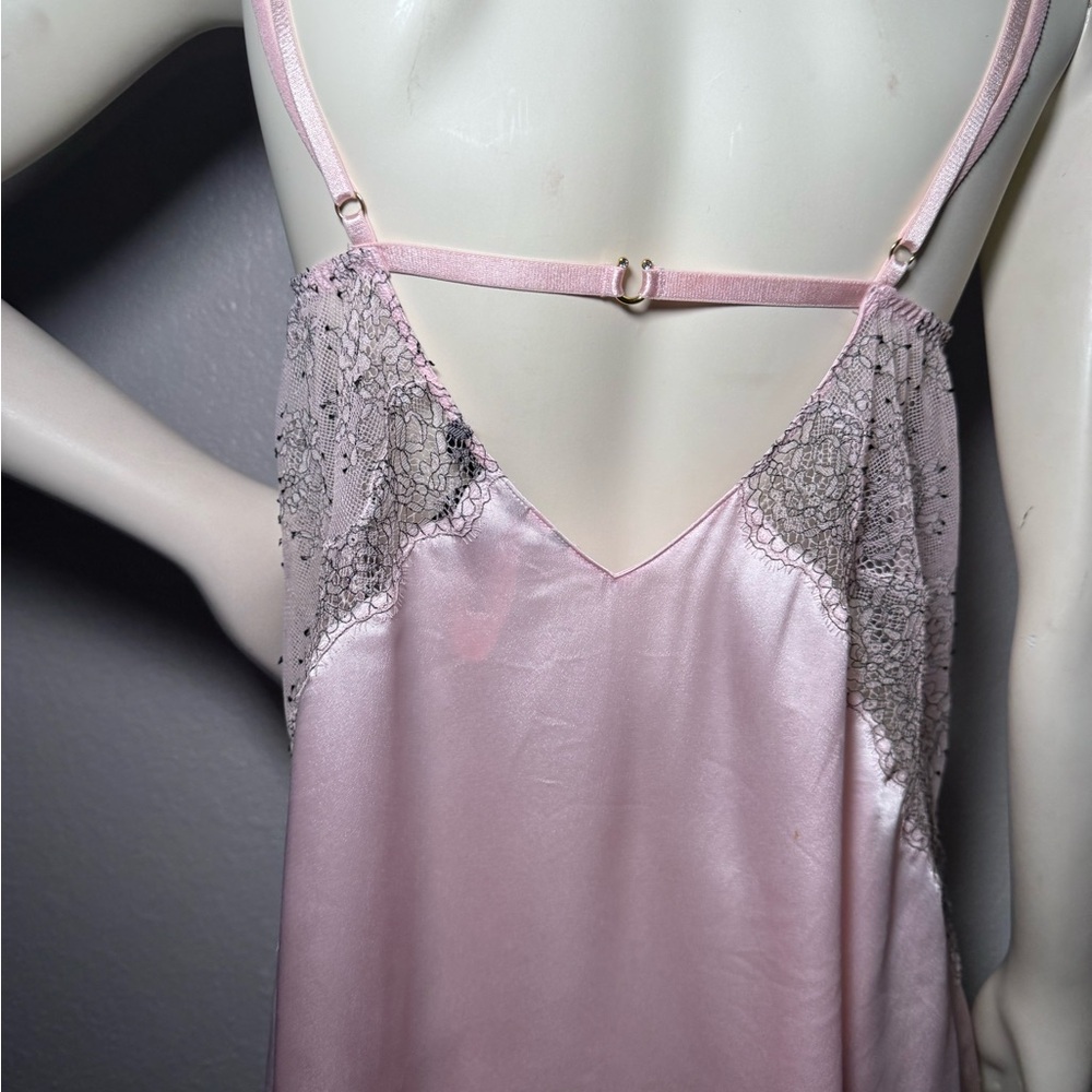 Victoria’s Secret NEW Pink Satin Lace Babydoll Slip Dress Size M - Picture 5 of 7